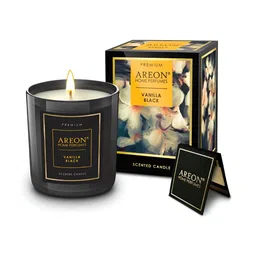 AREON Yellow & Black Vanilla Scented Candles 250g-image-6