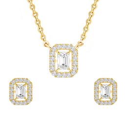 MINUTIAE Gold-Plated Crystals Studded Jewellery Set-image-12