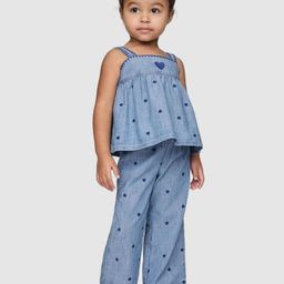 GAP Girls Heart Pattern Peplum Pure Cotton Clothing Set-picture-27