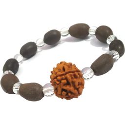 Divine souvenirs Unisex Rudraksh And Artificial Beaded Elasticated Bracelet-49