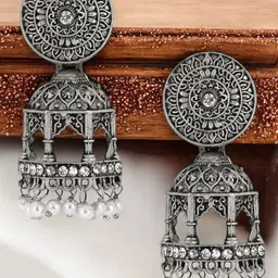 OOMPH Contemporary Jhumkas Earrings-6
