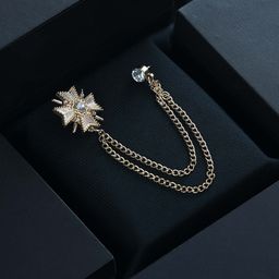 House of Pataudi Artificial Stones Studded Statement Brooch-picture-19