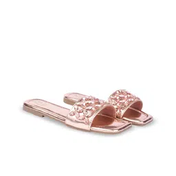 Stylestry Women Printed Open Toe Flats with Bows-image-39