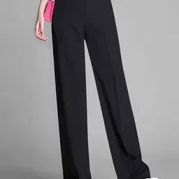 KERI PERRY Women Relaxed Straight Leg High-Rise Trousers-image-13
