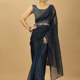 PATLANI STYLE Net Belted Sarees With Embellished Unstitched Blouse Piece-picture-32