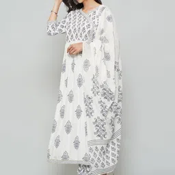 LABEL KASHI Women Ethnic Motifs Printed Kurta with Palazzos & Dupatta-picture-23