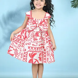 Cutiekins Print Fit & Flare Midi Dress-39