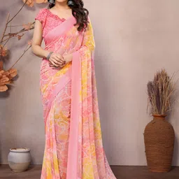 Moda Rapido Poly Georgette Block Print Saree-picture-31