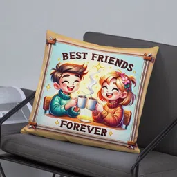 bettergiftflowers White & Brown Printed Square Pre-Filled Cushion-38