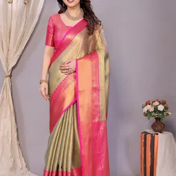 KALINI Woven Design Zari Banarasi Saree-image-70