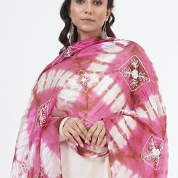 KHUSHBOO AND PANKAJ Dyed Dupatta with Mirror Work image 3