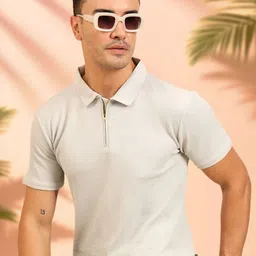 UNIQSOME Men Self Design Polo Collar Soft Cotton T-shirt-picture-26