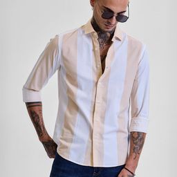 Snitch Men Smart Slim Fit Opaque Striped Casual Shirt-image-84