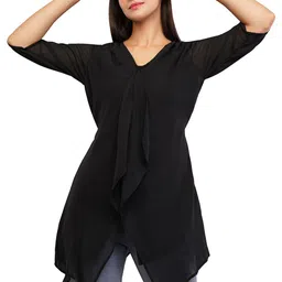 Edla Women V-Neck Georgette A-Line Top-picture-12