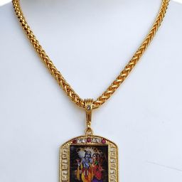 Jemeefly Gold-Plated Square Pendants with Chains-17