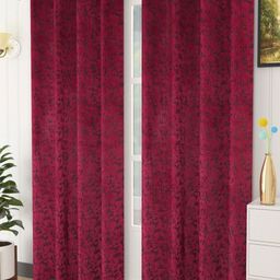 Galaxy Home Decor Purple Set of 2 Room Darkening Window Curtain-image-44