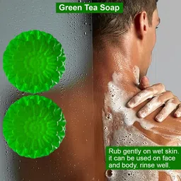 GROOVY Set Of 2 Cherry Cheer Green Tea Bathing Soap- 100 g Each image 3
