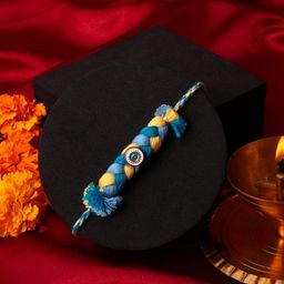 PANASH Evil Eye Woolen Thread Rakhi with Roli Chawal-image-52