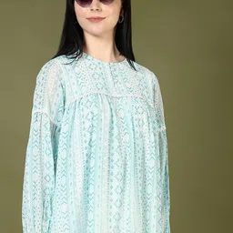LIMEROAD Ethnic Motifs Printed Cotton Top-picture-30
