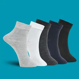 MJE Unisex Pack Of 5 Comfortable Ankle-Length Socks-picture-27