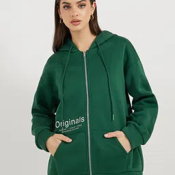 Styli Women Oversized Fit Long Sleeves Regular Length Zip Through Hoodie-image-93