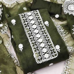 DIVASTRI Embroidered Organza Unstitched Dress Material-image-26