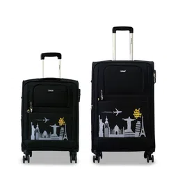 Timus Set Of 2 Salsa Plus Soft Luggage Printed Trolley Bag-18