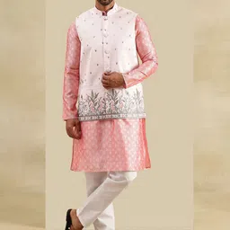 SOJANYA Men Embroidered Regular Kurta with Pyjamas-picture-44