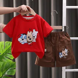 INCLUD Boys Printed Short Sleeves T-shirt With Shorts-image-26