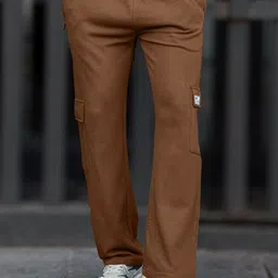 Maniac Men Cotton Baggy Fit Mid Rise Track Pants-image-80