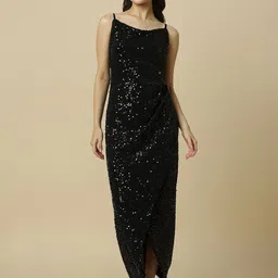 Allen Solly Woman Embellished Sequined Maxi Dress-image-86