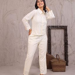ZARI Sel-Designed Pure Cotton Shirt & Trousers Co-OrdsSet-image-36