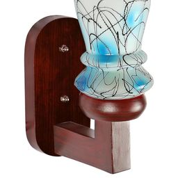 Somil Premium Designer Glass Wall / Night Lamp Elegant & Stylish Dcor Accent for Modern Interiors, color- Blue, White, Black, Size:- 17 X 25 X 26.5 CM-image-47