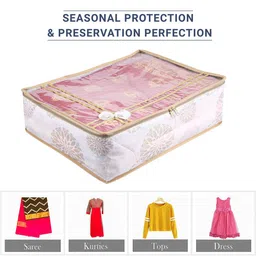 Kuber Industries White Pack of 3 Bow-Gola Printed Top Window Multi-Utility Organisers image 3