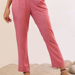 AURELIA Women Slim Fit Pleated Trousers-image-75