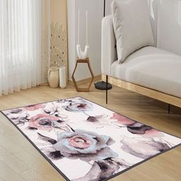 MODEFE Off White Floral Anti-Skid Nylon Carpet-13
