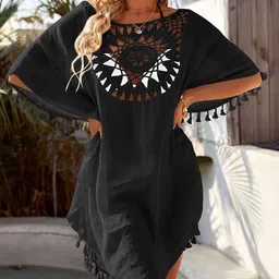 Oh Rare Self Design Swim Cover Up Dress-image-74
