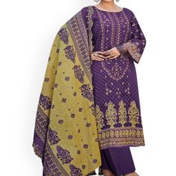 DRAVINAM Trends Embroidered Pure Cotton Unstitched Dress Material-picture-19