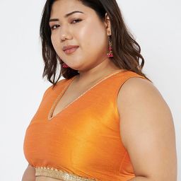studio rasa Plus Size Dupion Embellished Blouse image 2