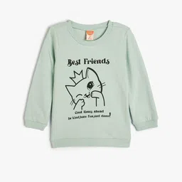 Koton Girls Typography Printed Sweatshirt-image-94