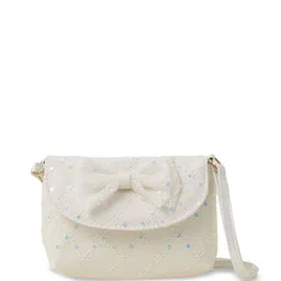 Accessorize Printed PU Structured Sling Bag with Bow Detail-image-31