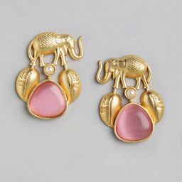 Anouk Classic Gold-Plated Beaded Studs Earrings-image-93
