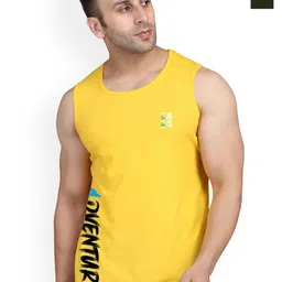 SLOWLORIS Pack Of 2 Printed Combed Cotton Gym Vests-picture-16