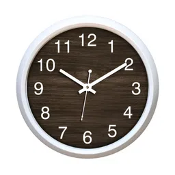 Aura Coffee Brown & White Contemporary Wall Clock-image-80