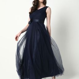 SHOWOFF Women V-Neck Fit & Flare Maxi Dress-picture-28