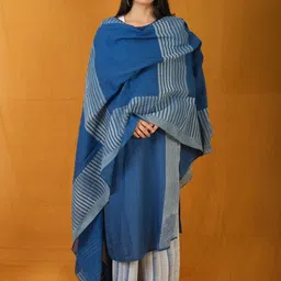 Banana Labs Indi Spaced Twister Striped Cotton Dupatta-50