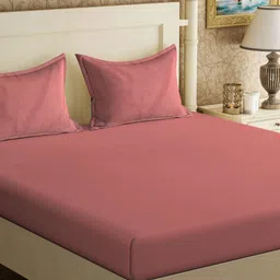Myntra Elegant Homes Book Fold Rust 300 TC Fitted King Bedsheet Set 2.5m x 2.25m-picture-42