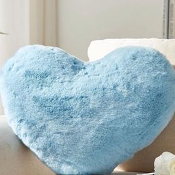 Mollismoons Blue Heart Shaped Ultra Fluffy & Soft Pre-Filled Cushion-image-93