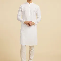 Diwas by Manyavar Mandarin Collar Straight Kurta-23