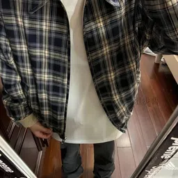 HERE&NOW Men Spread Collar Checked Casual Tailored Jacket-picture-45